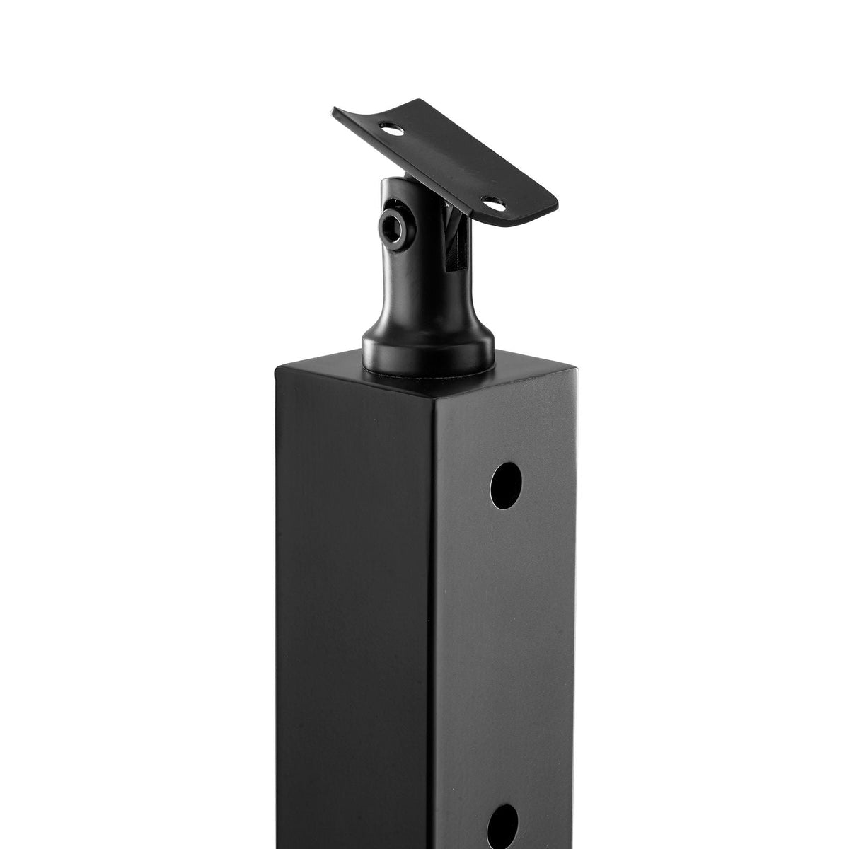 Cable Railing Post, 42x2x2 Inch Level Deck Stair Posts, 1-Pack Stainless Steel Cable Handrail Post, Pre-Drilled Pickets with Mounting Bracket Stair Railing Kit, Black, 1JZLGZXHS106AWJO6001V0