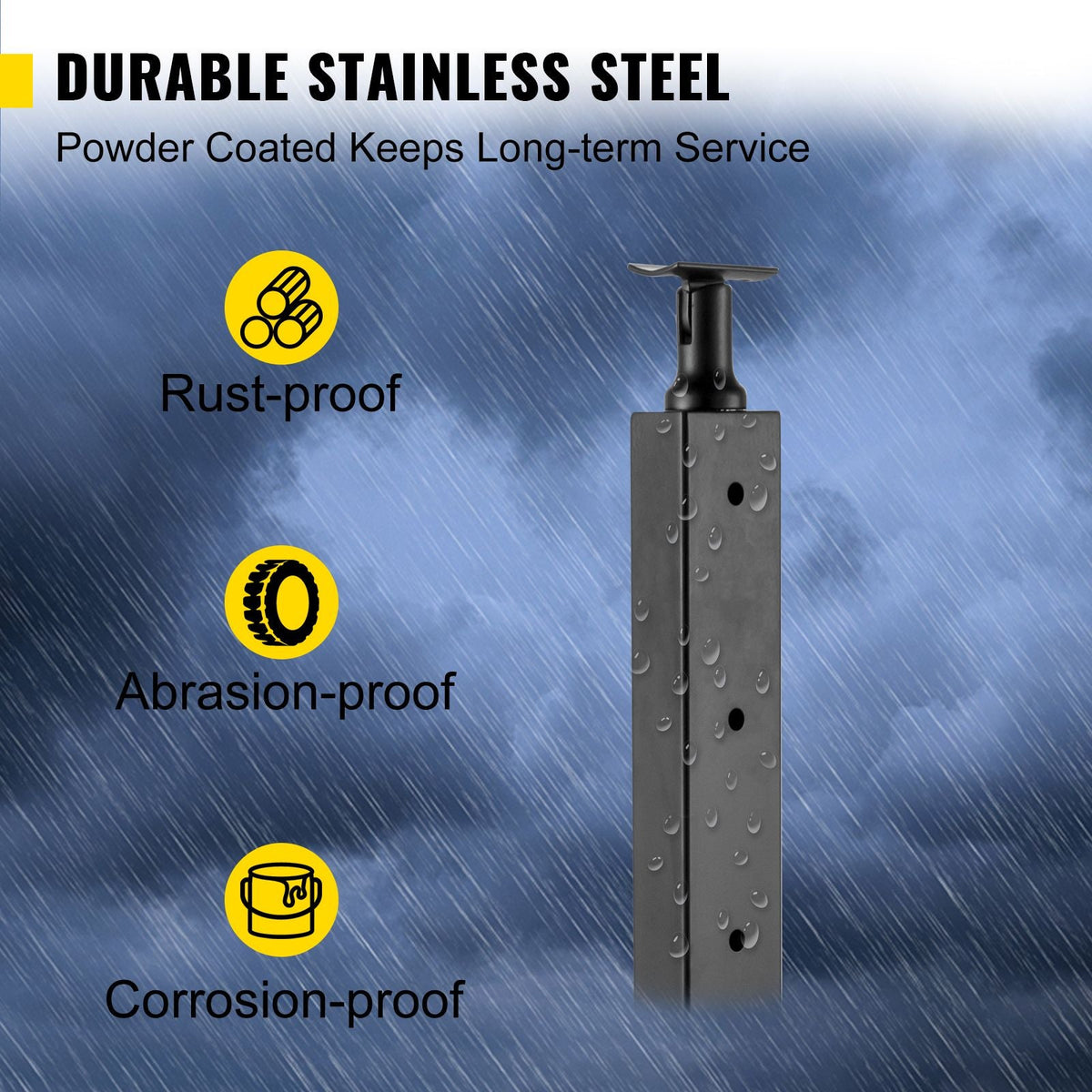 Cable Railing Post Level Deck Stair Post 106.7 x 2.5 x 5 cm Cable Handrail Post Stainless Steel Brushed Finishing Deck Railing Pre-Drilled Pickets with Mounting Bracket LGZH106.72.55CQ93V0