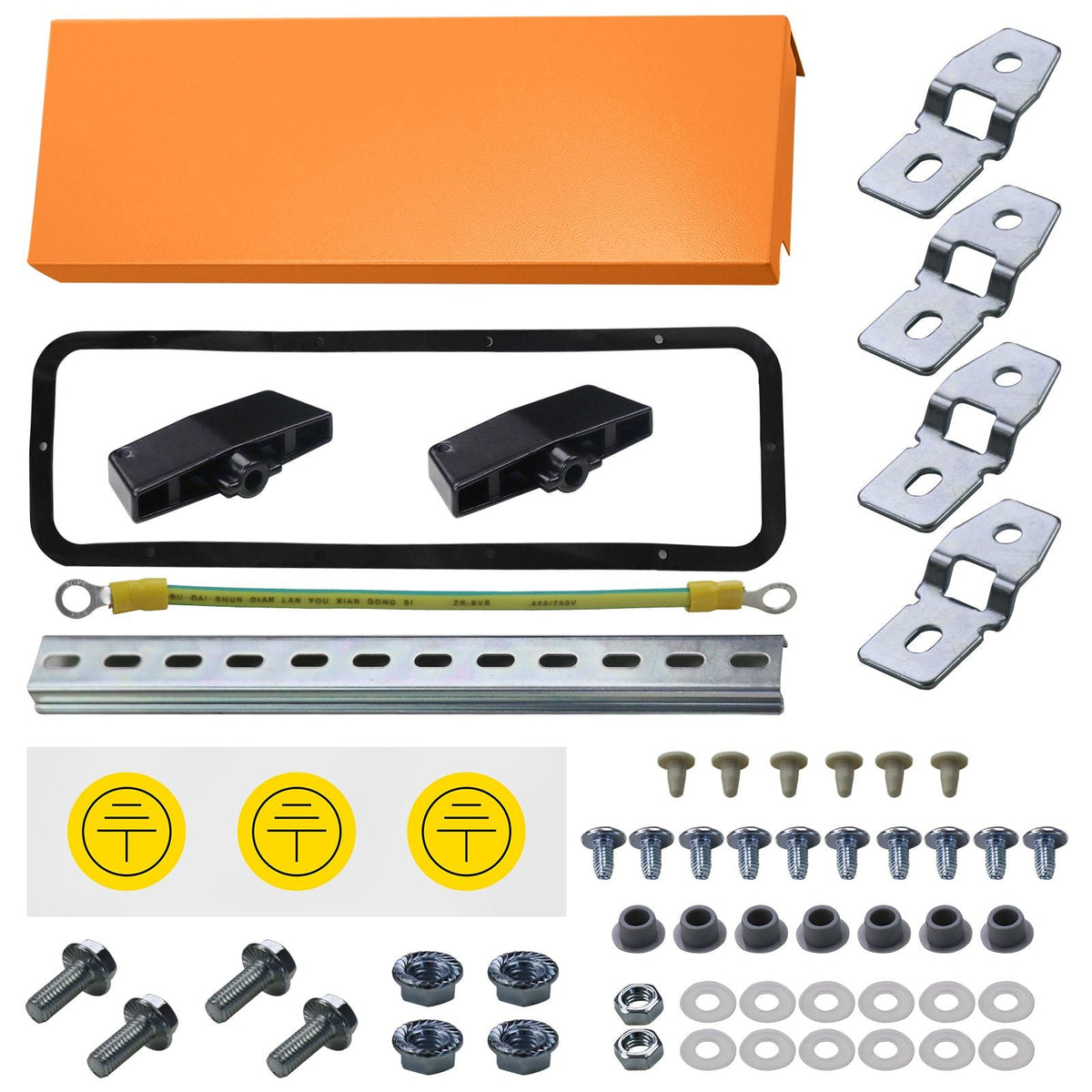 Caja eléctrica, 20.0 x 20.0 x 6.0 in, probada según los estándaresNEMA 4 para exteriores, IP65 impermeable y a prueba de polvo, caja de conexiones con bisagras de acero al carbono laminado e