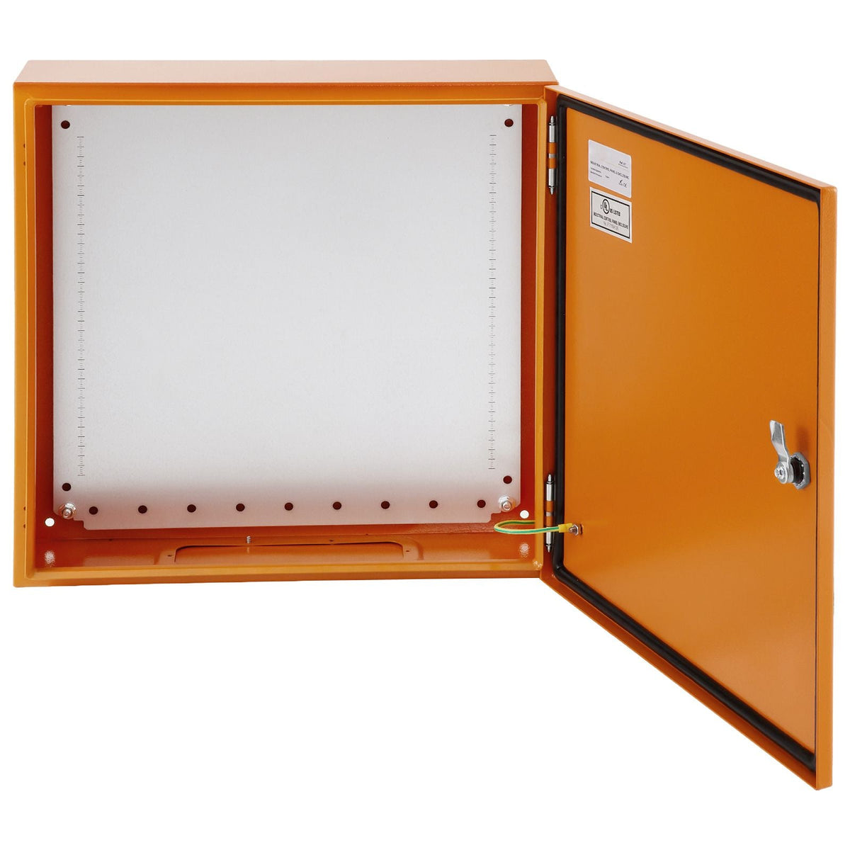Caja eléctrica, 20.0 x 20.0 x 6.0 in, probada según los estándaresNEMA 4 para exteriores, IP65 impermeable y a prueba de polvo, caja de conexiones con bisagras de acero al carbono laminado e