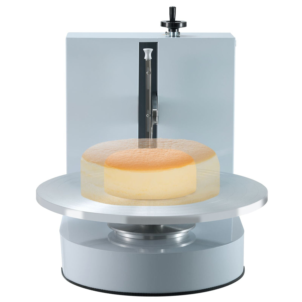 Cake Decorating Machine, Cake Cream Spreading Coating Smearing Machine, Low Noise Cake Frosting Machine, Turntable with Adjustable Scraper, for 6" to 14" Cake, 25-320RPM Rotating Speed, White