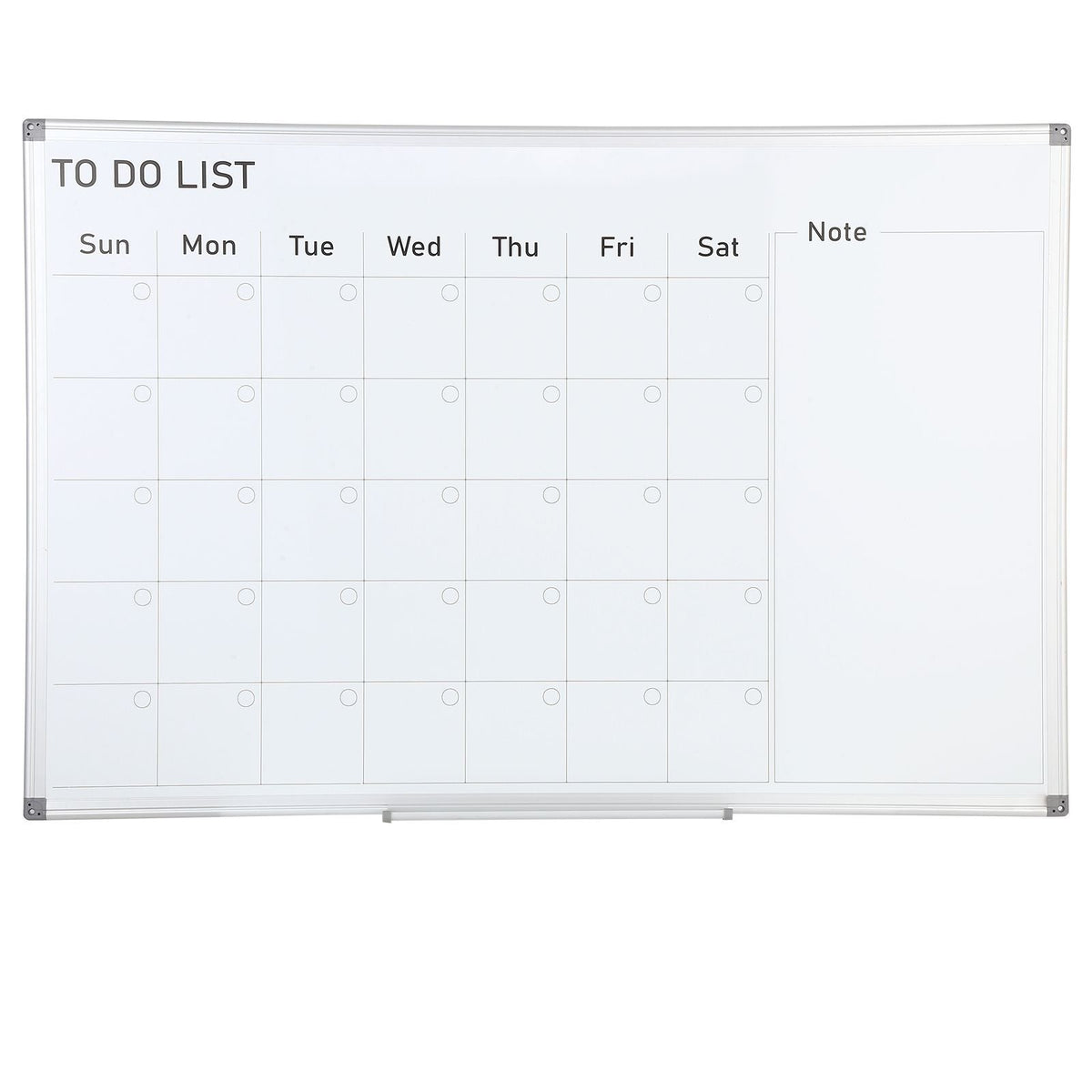 Calendar Whiteboard, 36 x 24 Inches Magnetic Dry Erase Calendar Board, Monthly Planner Whiteboard for Wall, 1 Magnetic Erase & 2 Dry Erase Marker & Movable Tray for Restaurant Office Home School