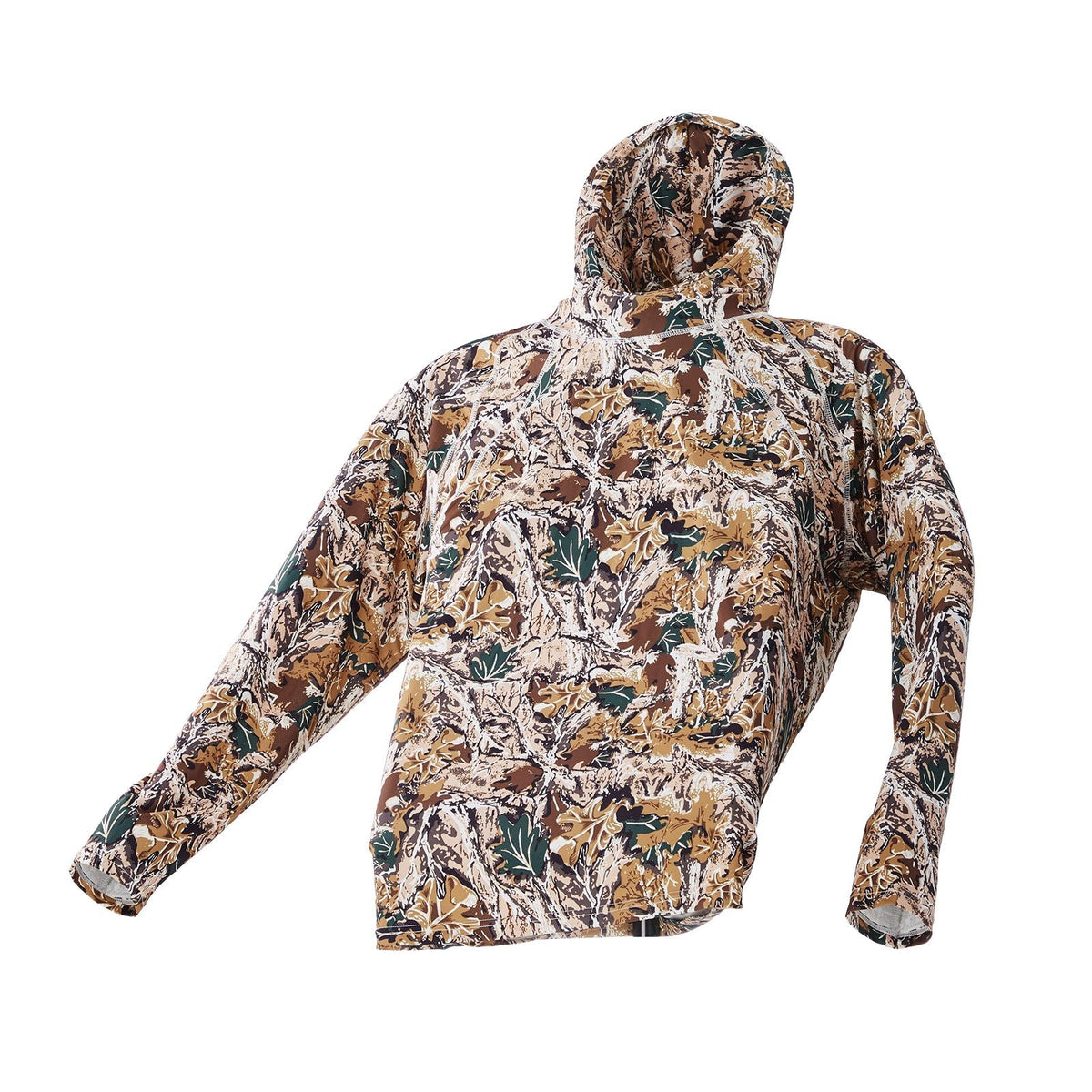 Camo Hoodie, Large Size, Men Pullover Hooded Sweatshirt, Moisture Wicking & Breathable, Quick-dry, Hiking Fishing Shirt with Hood, Long Sleeves Hunting Shirts for Spring & Summer Outdoor Work