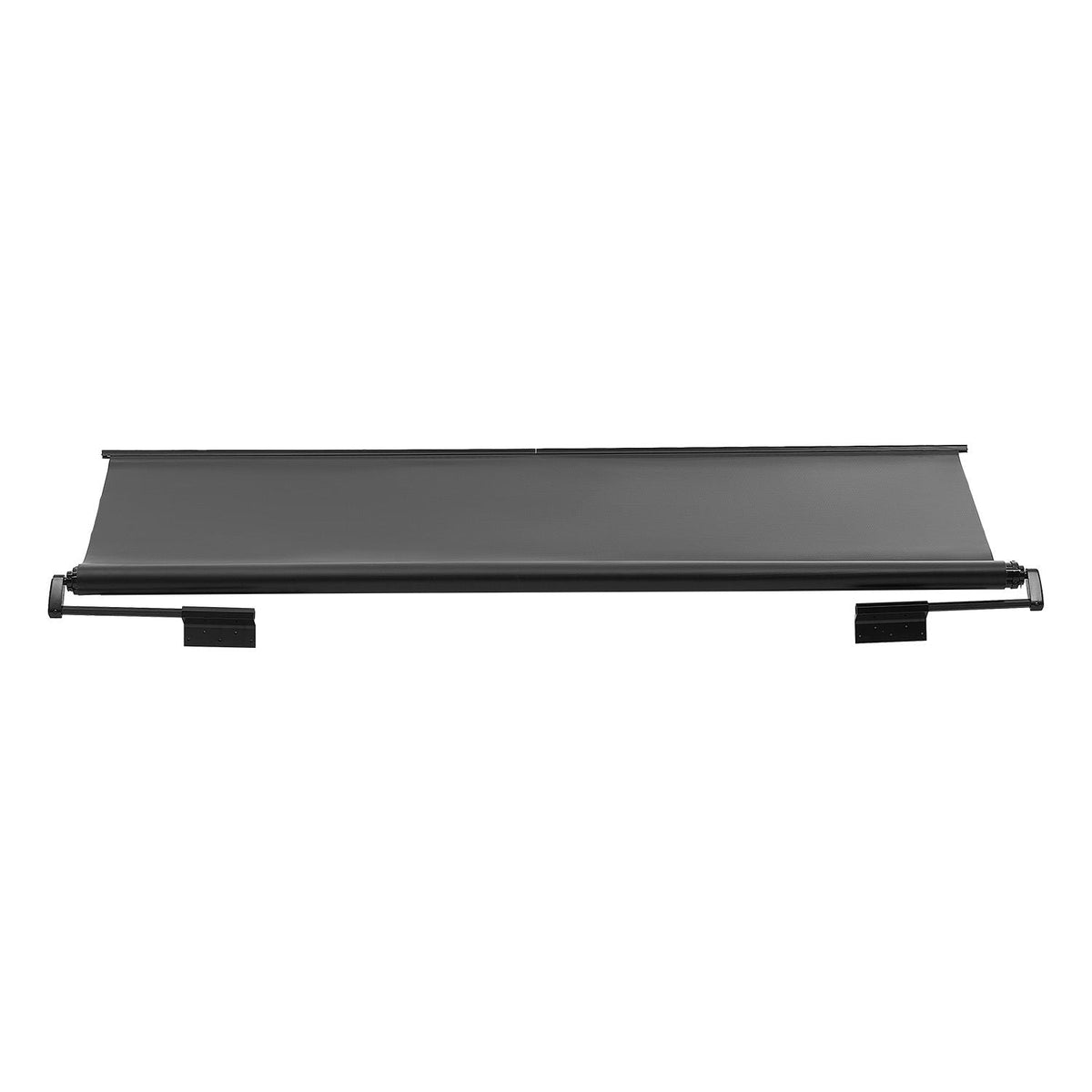 Camper Awning Fabric Replacement, 1" to 7', Weatherproof Durable Slide Topper Awning with Bracket, Heavy Duty Slide Topper Awning with Stainless Steel Material, Fit for RV & Motorhome(Black)