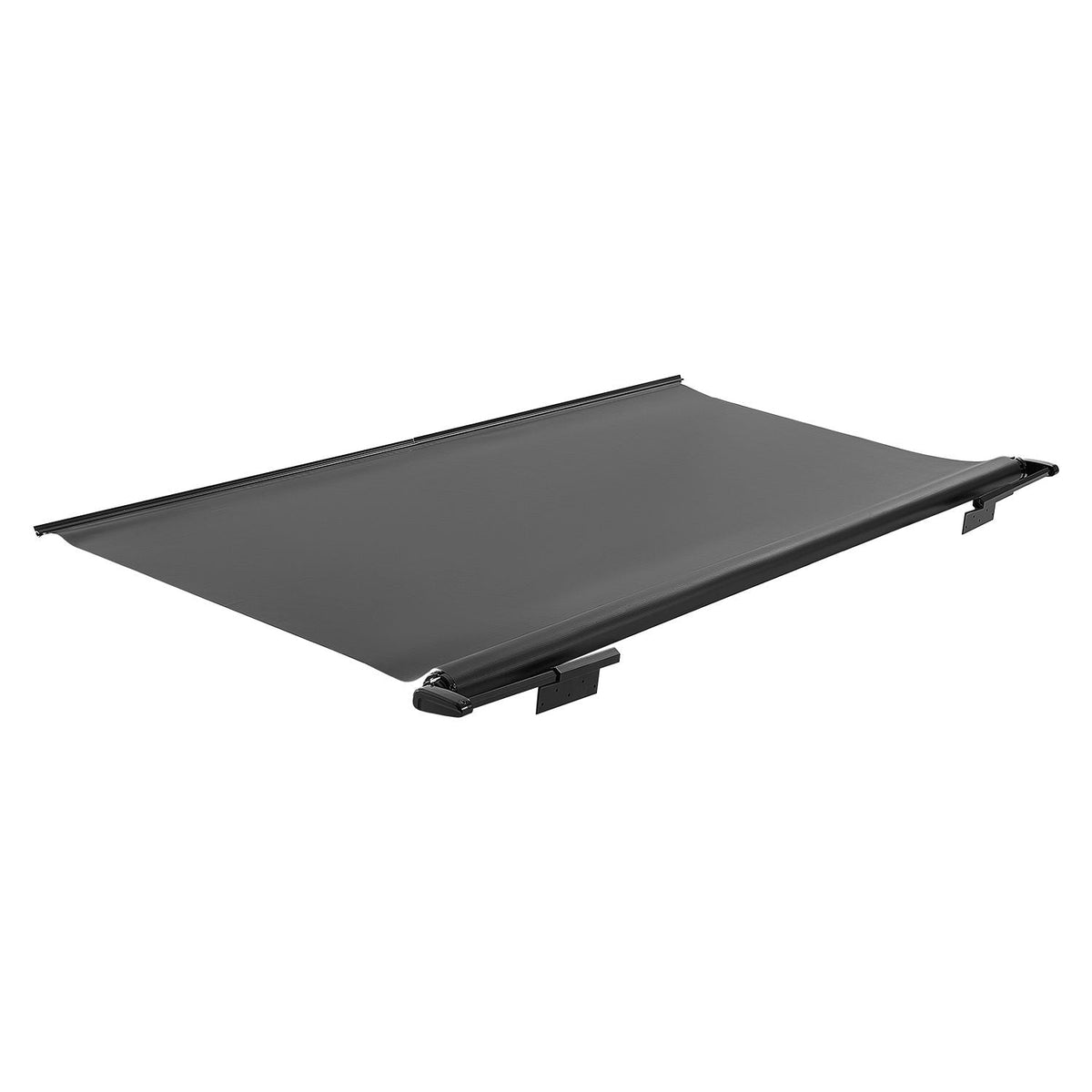 Camper Awning Fabric Replacement, 1" to 7', Weatherproof Durable Slide Topper Awning with Bracket, Heavy Duty Slide Topper Awning with Stainless Steel Material, Fit for RV & Motorhome(Black)