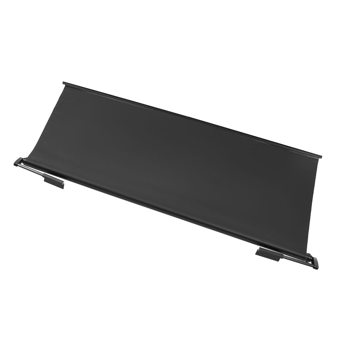 Camper Awning Fabric Replacement, 1" to 7', Weatherproof Durable Slide Topper Awning with Bracket, Heavy Duty Slide Topper Awning with Stainless Steel Material, Fit for RV & Motorhome(Black)