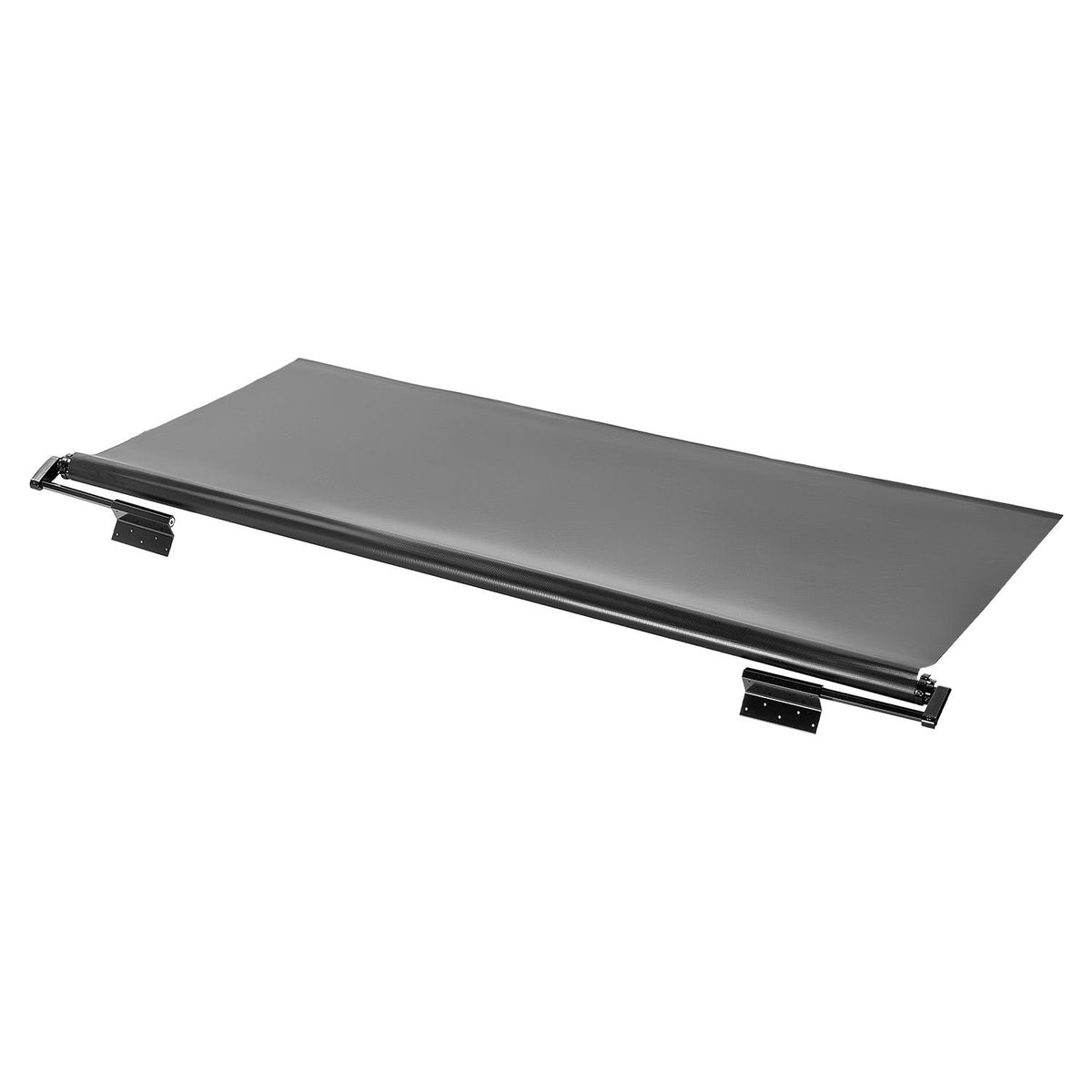 Camper Awning Fabric Replacement, 1" to 7', Weatherproof Durable Slide Topper Awning with Bracket, Heavy Duty Slide Topper Awning with Stainless Steel Material, Fit for RV & Motorhome(Black)