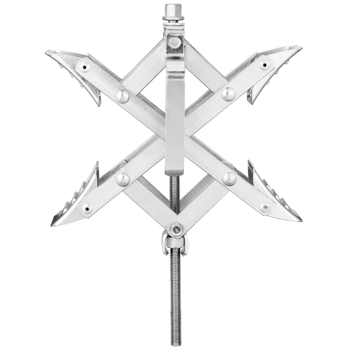 Camper Wheel Chock Stabilizer, X-shaped RV Stabilizer Wheel Chock, Fit for 1.5" to 10" Tire Space, 2 Sets of Wheel Chocks with Ratchet Wrench and Storage Bag for Campers Travel Trailers Trucks