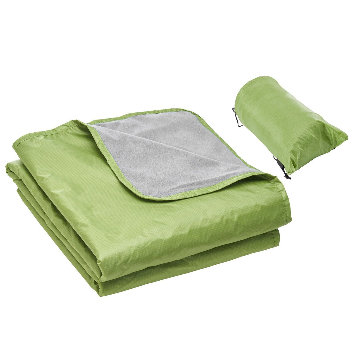 Camping Blanket, Large Warm Wearable Stadium Blanket, Waterproof & Windproof, Polyester Fleece, Flame Retardant, Great for Outdoors, Picnics, Hiking, Sports Events, Travel, 79" x 59", Army Green