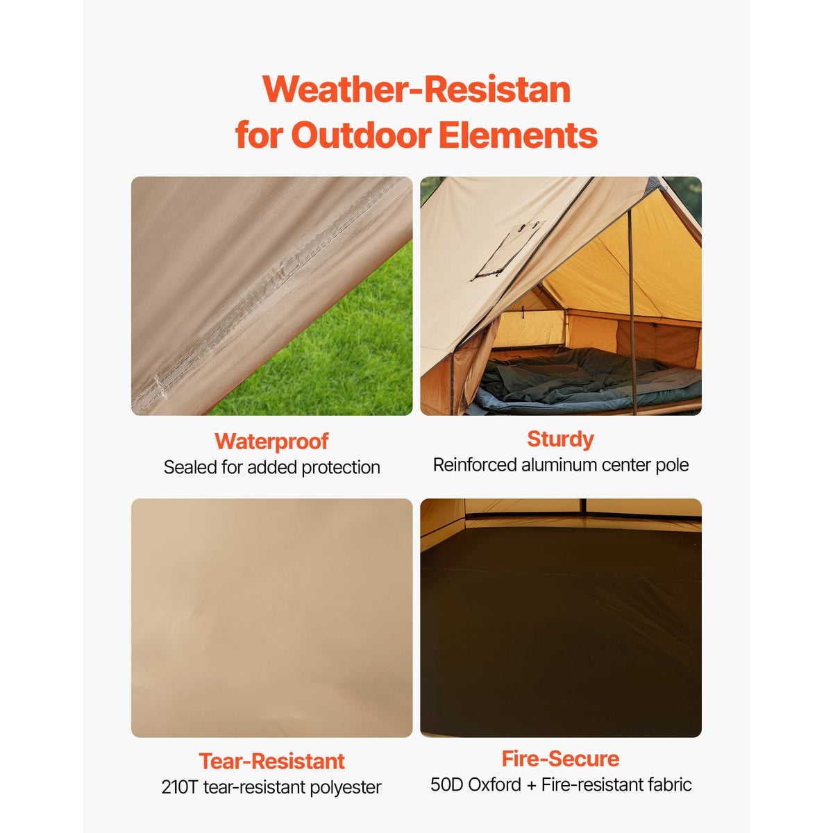 Camping Hot Tent, 2 Persons Cabin Tent with Stove Jack & Poles, Waterproof Winter Tents Shelters with Fireproof Ground Mat, Portable 4 Season Tents for Hiking Fishing Hunting Backpacking