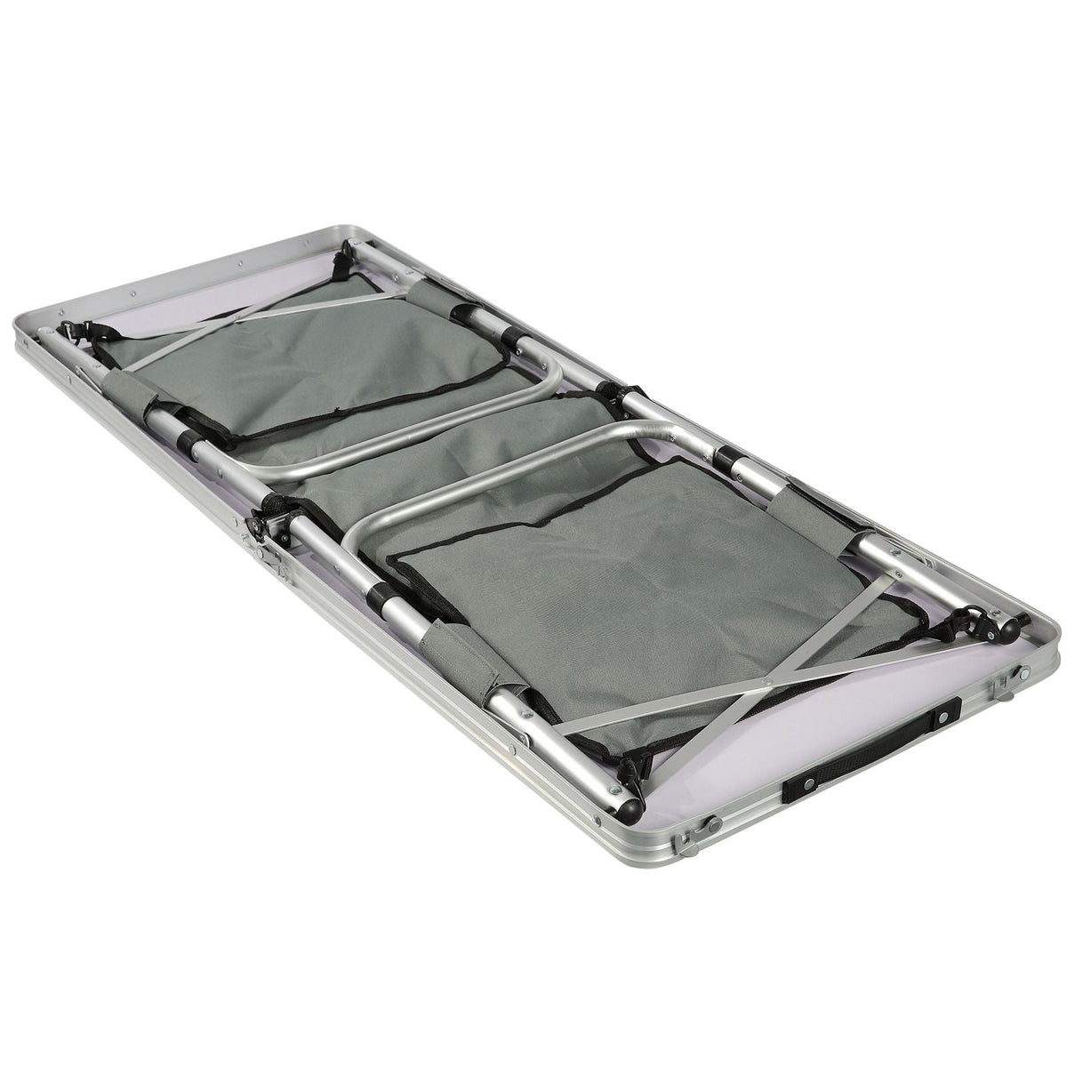Camping Kitchen Table, Quick set-up Folding Camping Table with A Carrying Bag, 3 Adjustable Heights, MDF Camping Table, Ideal for Outdoor Picnics, BBQs, Camping, RV Traveling