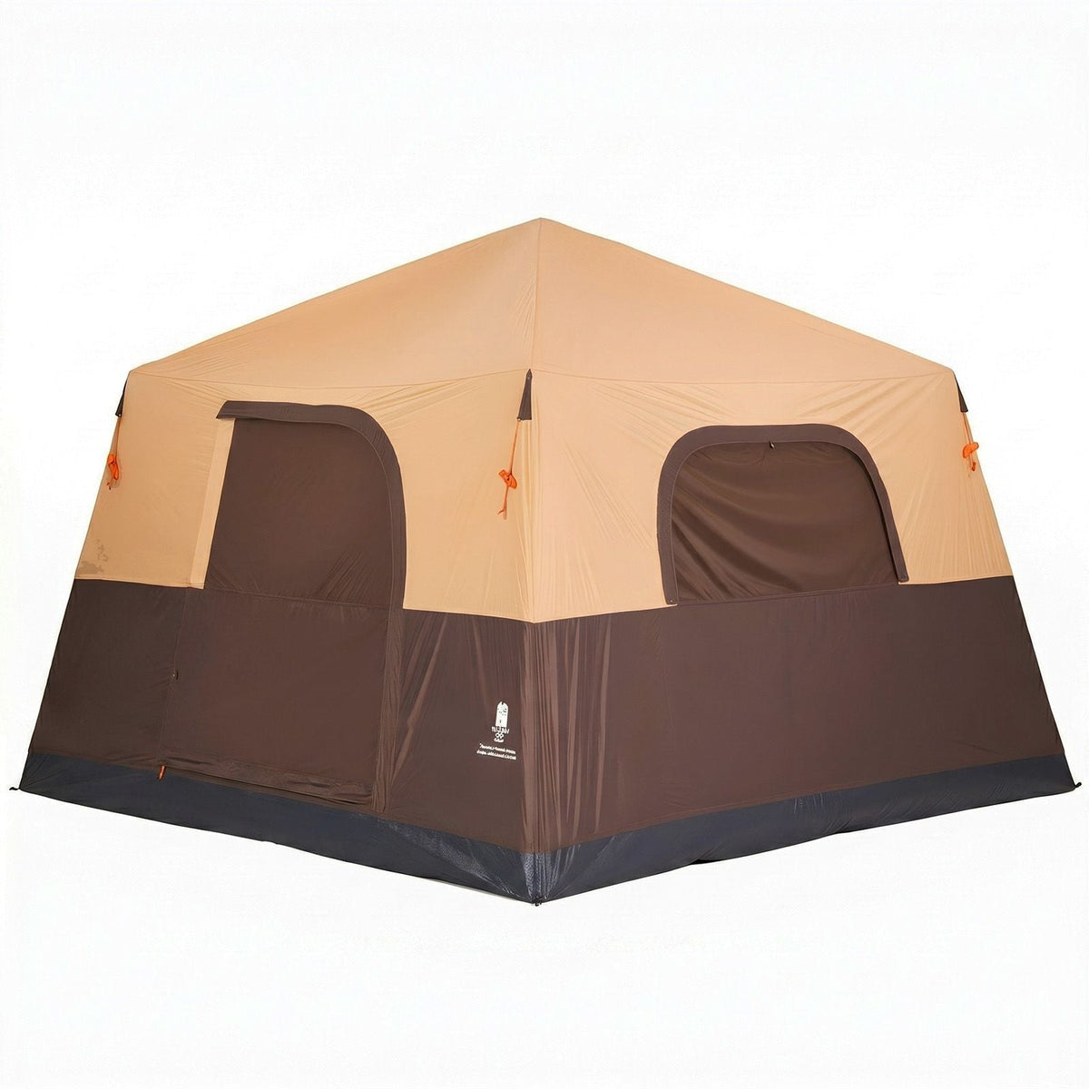 Camping Tent, 6 Person Inflatable Cabin Tent with Rechargeable Pump, TPU Air Tube & 4 Large Mesh Windows, Portable Easy Setup Waterproof with Carry Bag for Family Outdoor Camping & Hiking, Beige
