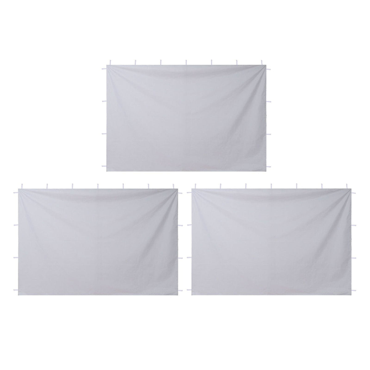 Canopy Sidewalls, Fit for 10 x 10 ft Pop Up Canopy Tent, Tent Side Walls with Waterproof and Sunlight Protection Layer for Outdoor Event Tents, Vendor Booths, Camping (3 Sidewalls Only, White)