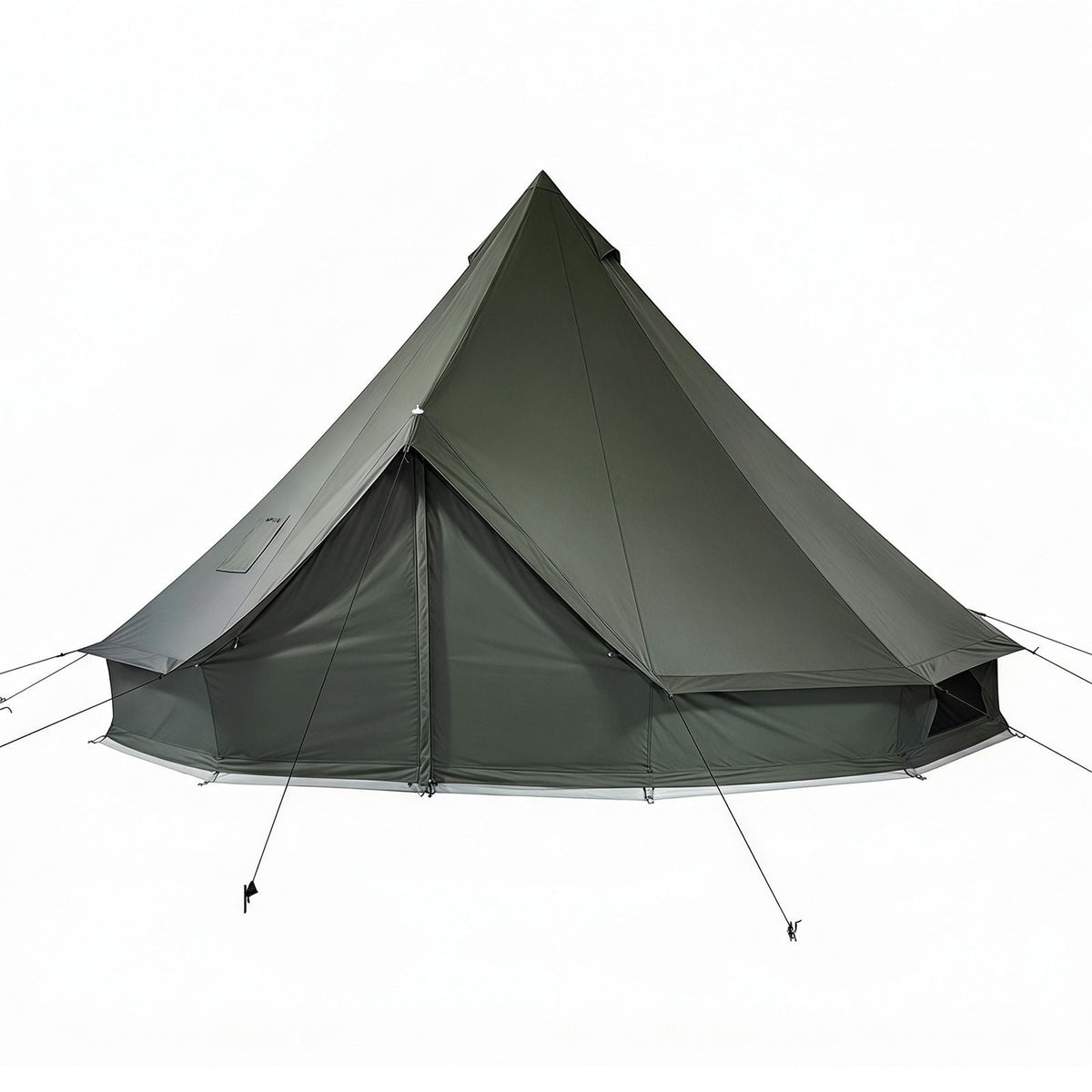 Canvas Bell Tent, 4 Seasons 13.12 ft Yurt Tent for Camping with Stove Jack, Canvas Breathable Holds up to 4 People with Zipped Detachable Floor, for Family Camping Glamping Outdoor Hunting Party