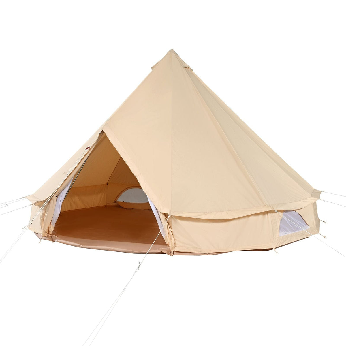 Canvas Bell Tent, 4 Seasons 7 m/22.97 ft Yurt Tent, Canvas Tent for Camping with Stove Jack, Breathable Tent Holds up to 12 People, Family Camping Outdoor Hunting Party