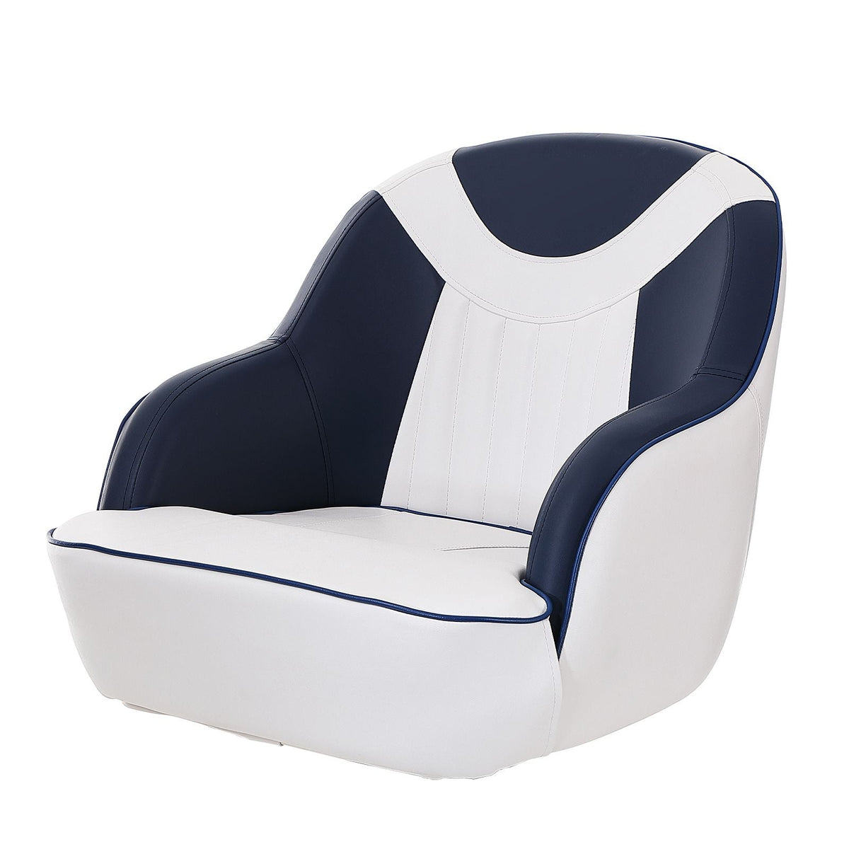 Captain Bucket Seat, Pontoon Boat Seat with Thickened Sponge Padding, Boat Captain Chair for Fishing Boat, Sightseeing Boat, Speedboat, Canoe, 1-Piece