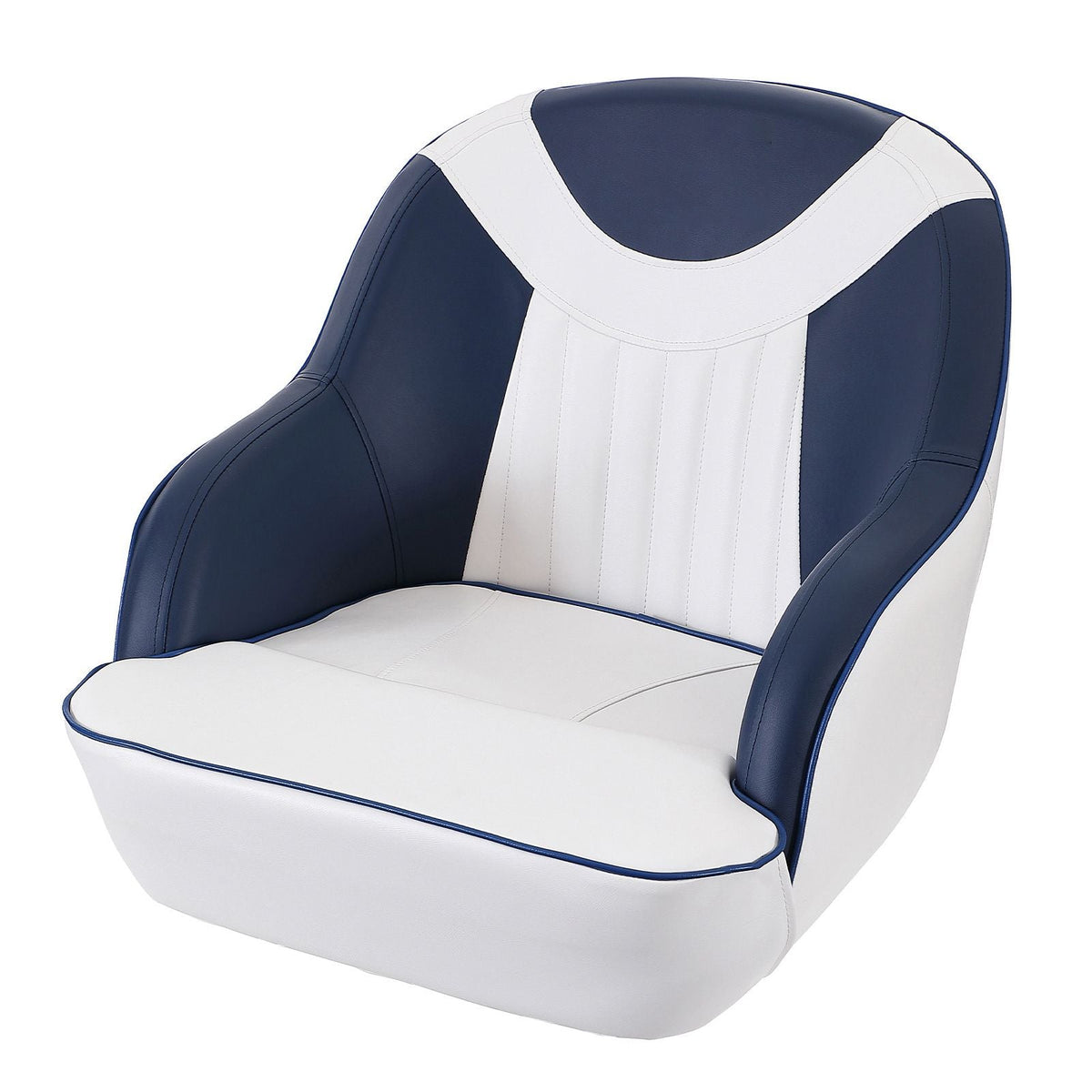 Captain Bucket Seat, Pontoon Boat Seat with Thickened Sponge Padding, Boat Captain Chair for Fishing Boat, Sightseeing Boat, Speedboat, Canoe, 1-Piece