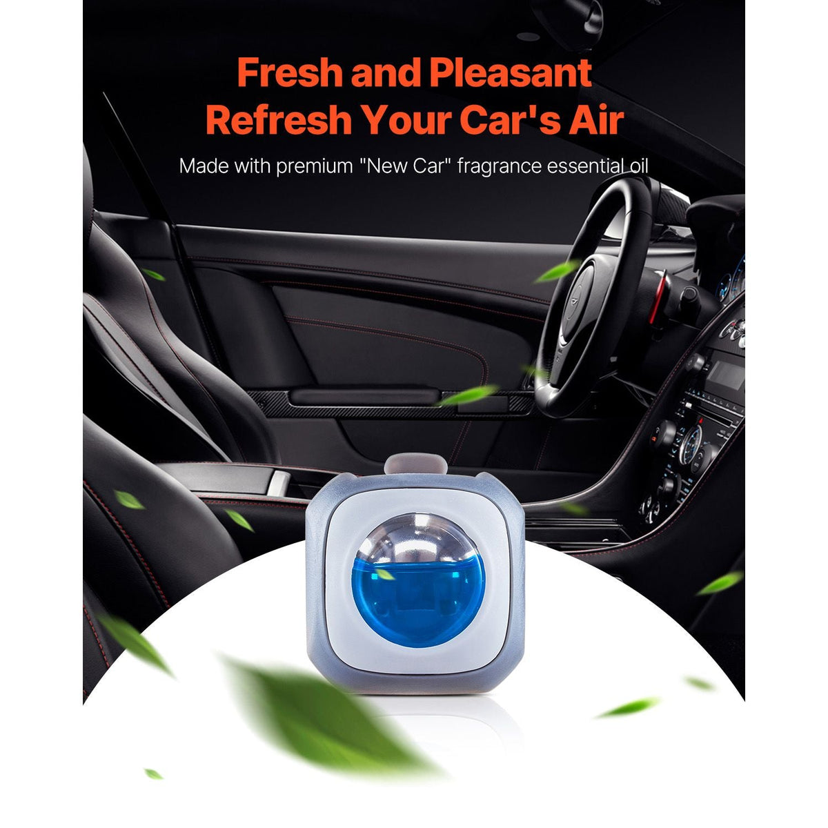 Car Air Freshener, 6-Pack New Car Scent Vent Clips, 4ml Each, Long-Lasting Fragrance Up to 180 Days , Adjustable Intensity Air Fresheners for Vehicles, Compatible with Various Vehicle Vents
