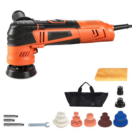 Car Buffer Polisher, 1.2"/2"/3" Rotary Polisher Buffer, 600W 6 Variable Speeds 1000-4500RPM Car Polisher Waxer Kit for Cars Detailing, Waxing, Polishing, Scratch Removal
