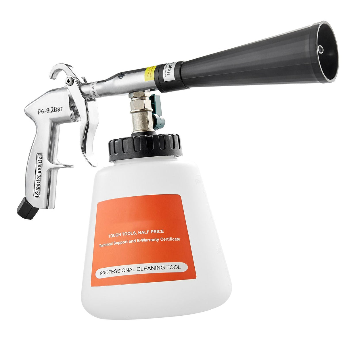 Car Cleaning Gun, 6-9.2 Bar High-Pressure Air Blow Gun with 2 Set Nozzles & 1L Liquid Bottle, Vortex Cleaning Gun, Quickly Blasts Dirt and Dust from Surface, Suitable for 1/4 NPT Air Compressor