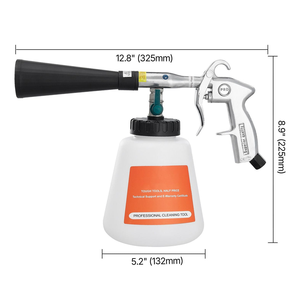 Car Cleaning Gun, 6-9.2 Bar High-Pressure Air Blow Gun with 2 Set Nozzles & 1L Liquid Bottle, Vortex Cleaning Gun, Quickly Blasts Dirt and Dust from Surface, Suitable for 1/4 NPT Air Compressor
