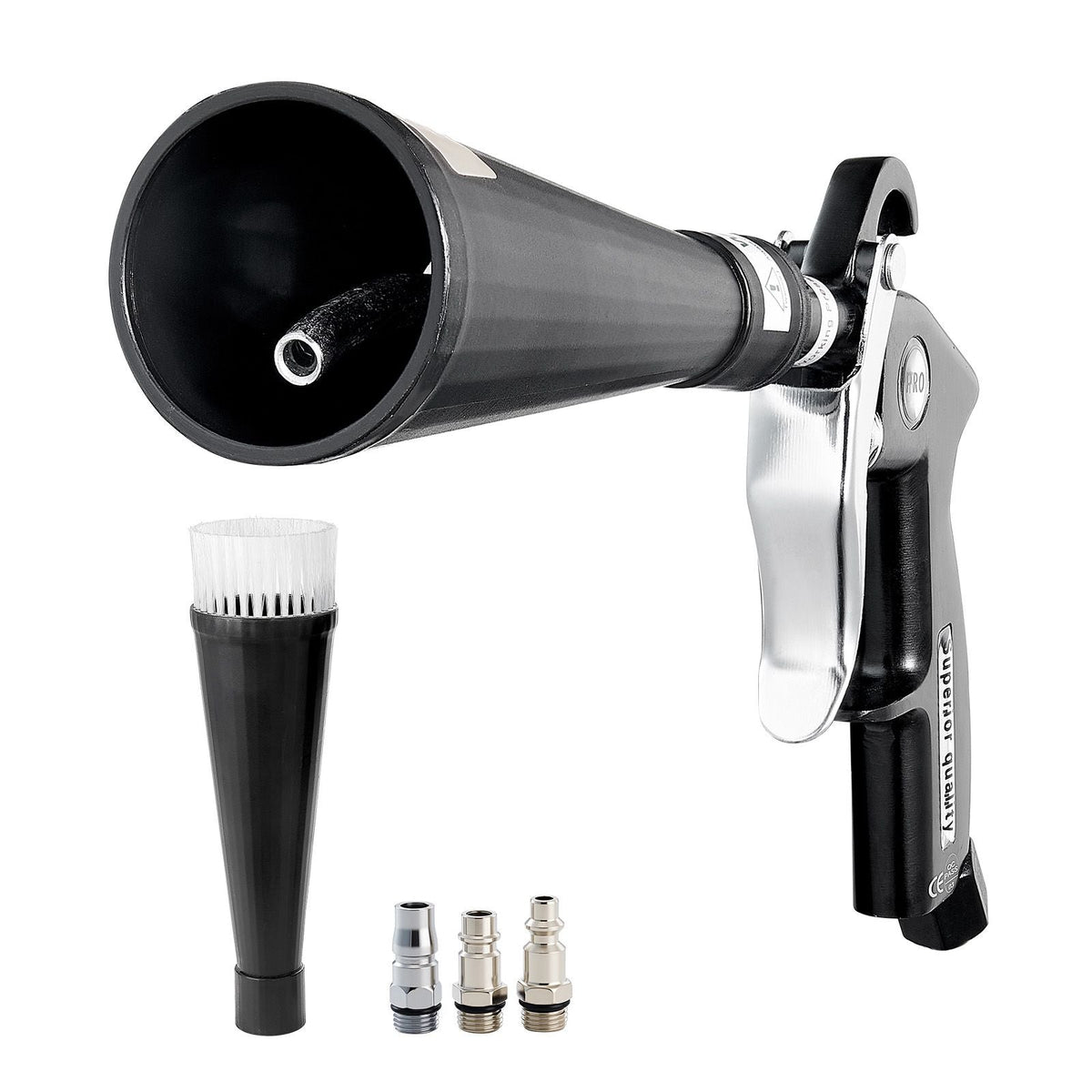 Car Cleaning Gun, 6-9.2 Bar High-Pressure Air Blow Gun with 2 Set Nozzles, 360° Rotating Nozzle for Complete Cleaning, Quickly Blasts Dirt and Dust from Surface, Work with 1/4 NPT Air Compressor