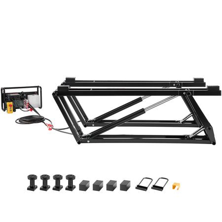 Car Lift, 7000 lbs Capacity Car Lifts for Home Garage, 3-Level Adjustable with 29.4" Lift Height & Remote Control, Auto Lock Portable Car Lift with 4 Rubber Pads & 4 Lifting Columns