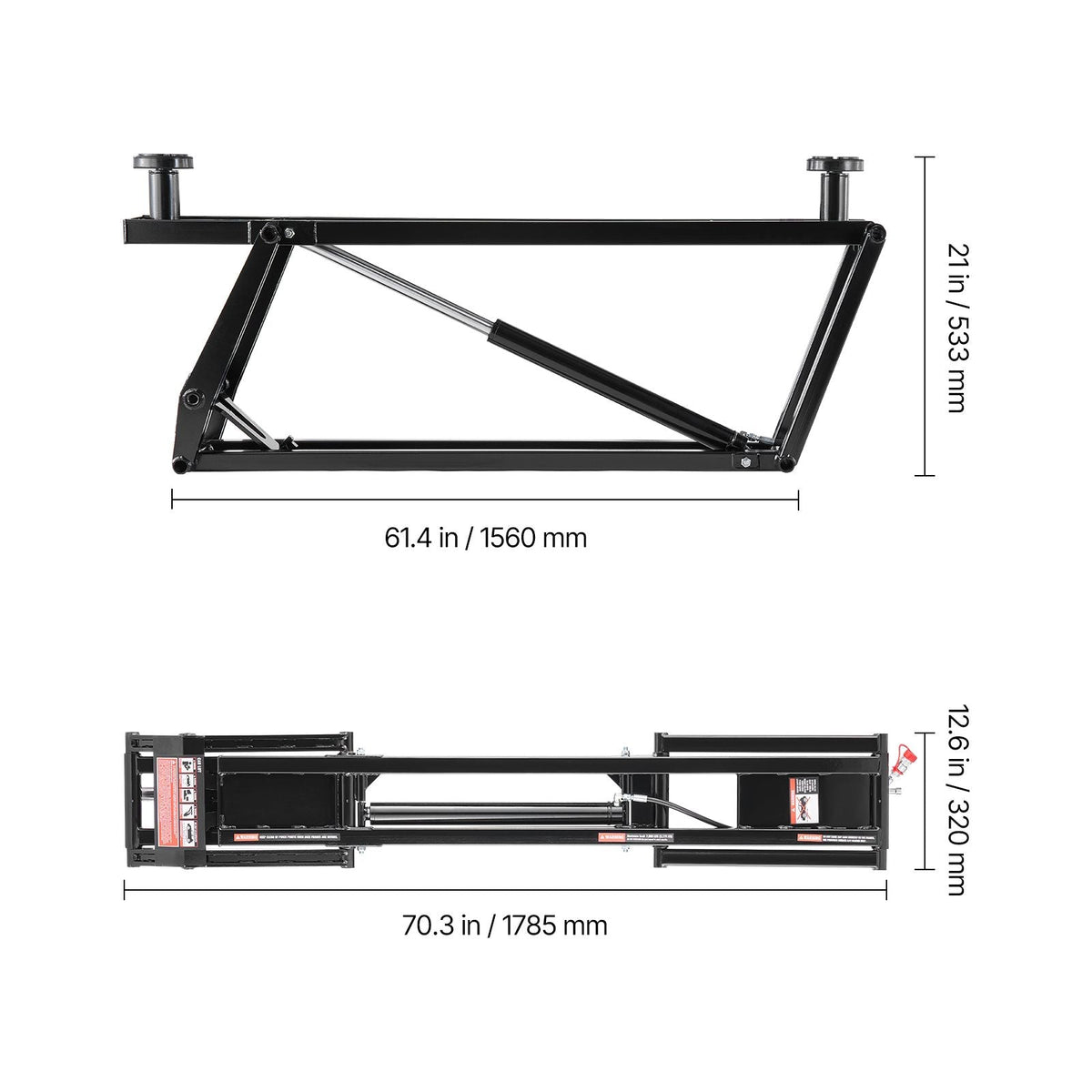 Car Lift, 7000 lbs Capacity Car Lifts for Home Garage, 3-Level Adjustable with 29.4" Lift Height & Remote Control, Auto Lock Portable Car Lift with 4 Rubber Pads & 4 Lifting Columns
