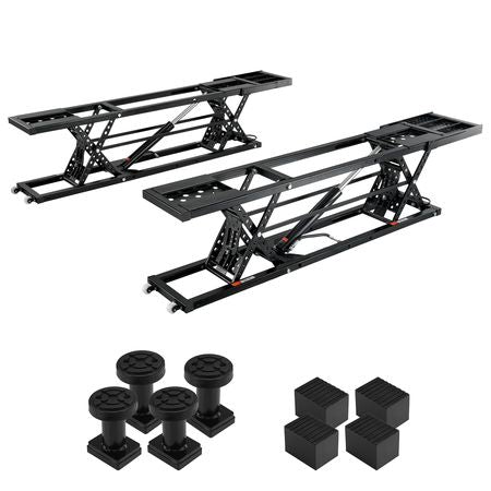 Car Lift, 7,000 LBS Capacity Portable Car Lift, with Extended-Length Plates, 26.8" Max. Height, Heavy-duty Carbon Steel Truck Lift with 120V Power Unit, Auto Car Jack Lifts for Home Garage Shop