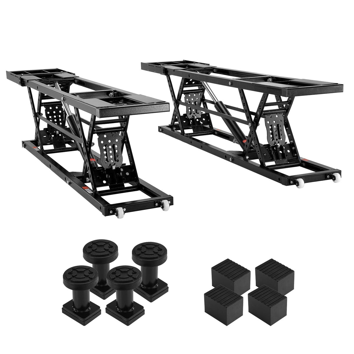 Car Lift, 7,000 LBS Capacity Portable Car Lift, with Extended-Length Plates, 26.8" Max. Height, Heavy-duty Carbon Steel Truck Lift with 120V Power Unit, Auto Car Jack Lifts for Home Garage Shop