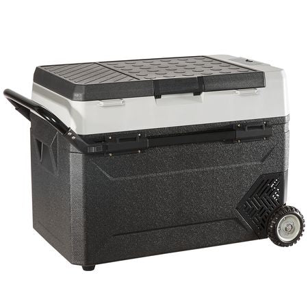 Car Refrigerator, 12 Volt Car Refrigerator Fridge, 56 QT/53 L Dual Zone Portable Freezer, -4-50 Fahrenheit Adjustable Range, 12/24V DC and 100-240V AC Compressor Cooler for Outdoor, Camping, RV