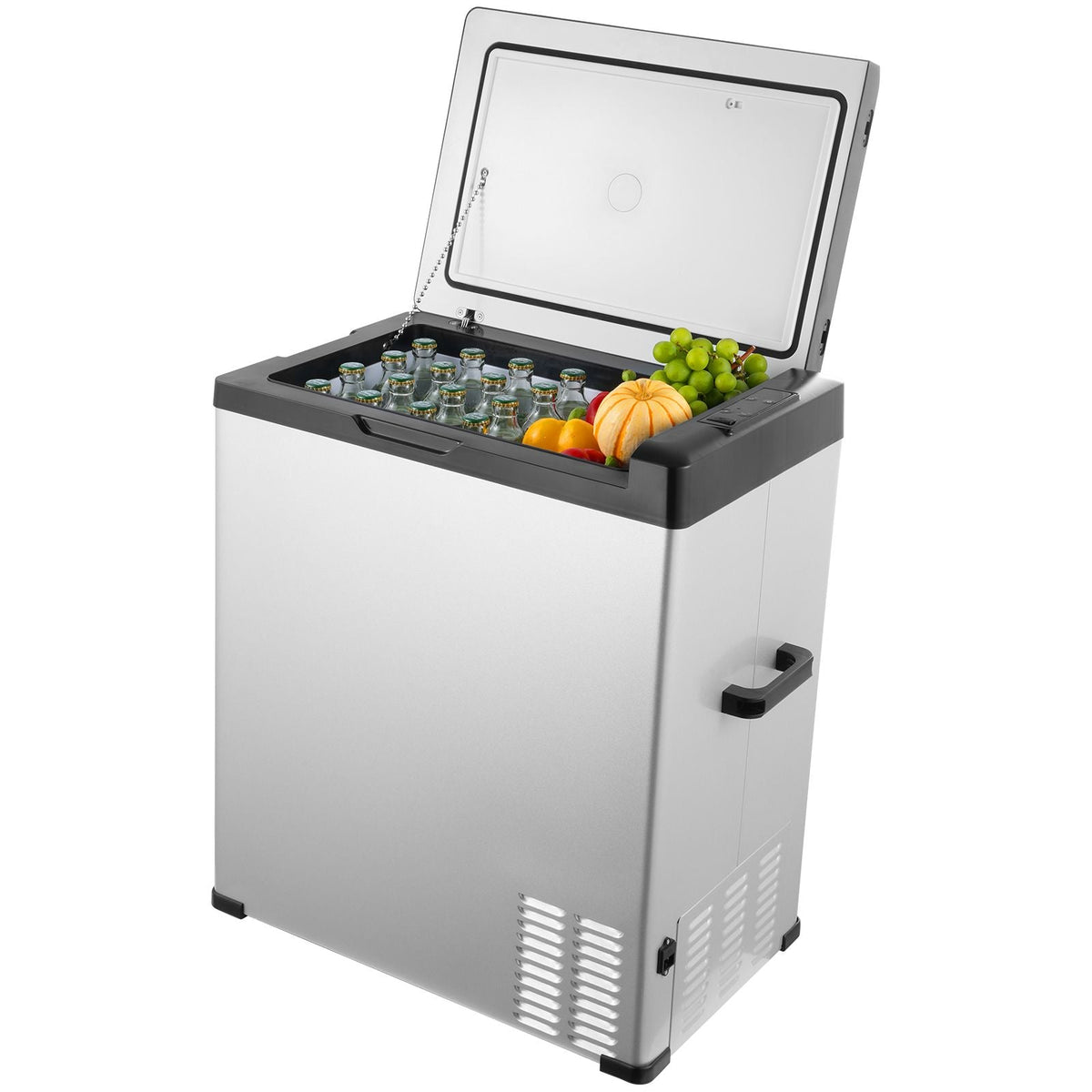 Car Refrigerator, 12 Volt Car Refrigerator Fridge, 70 L Single Zone Portable Freezer, -4-68 F Adjustable Range, 12/24V DC and 100-240V AC Compressor Cooler for Outdoor, Camping, RV