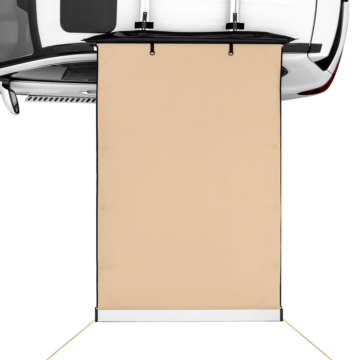 Car Side Awning, Large 6.6' x 8.2' Shade Coverage Vehicle Awning, PU3000mm UV50+ Retractable Car Awning with Waterproof Storage Bag, Height Adjustable, Suitable for Truck, SUV, Van, Campers