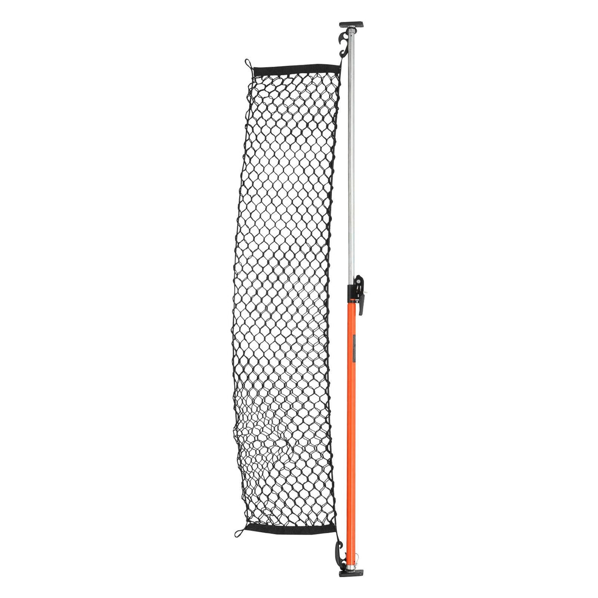 Cargo Bar, Ratcheting Cargo Bar Adjustable from 40" to 73", Heavy-duty Steel Cargos Stabilizer with Storage Net & Non-Slip Foot Pads, Telescoping Load Lock Bars Stop Sliding for SUVs, Sedans