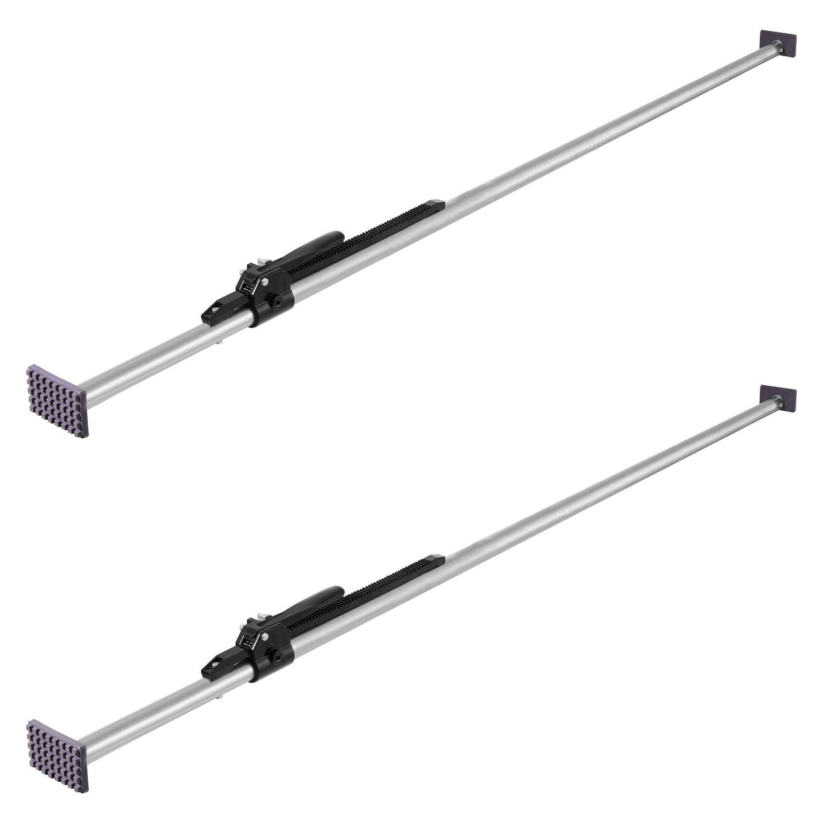 Cargo Bar, Ratcheting Cargo Bar Adjustable from 89" to 104", Heavy-duty Steel Cargos Stabilizer with Non-Slip Foot Pads, Truck Bed Load Lock Bars for Box Trucks, Semi-Trailers, Trailers (2PCS)