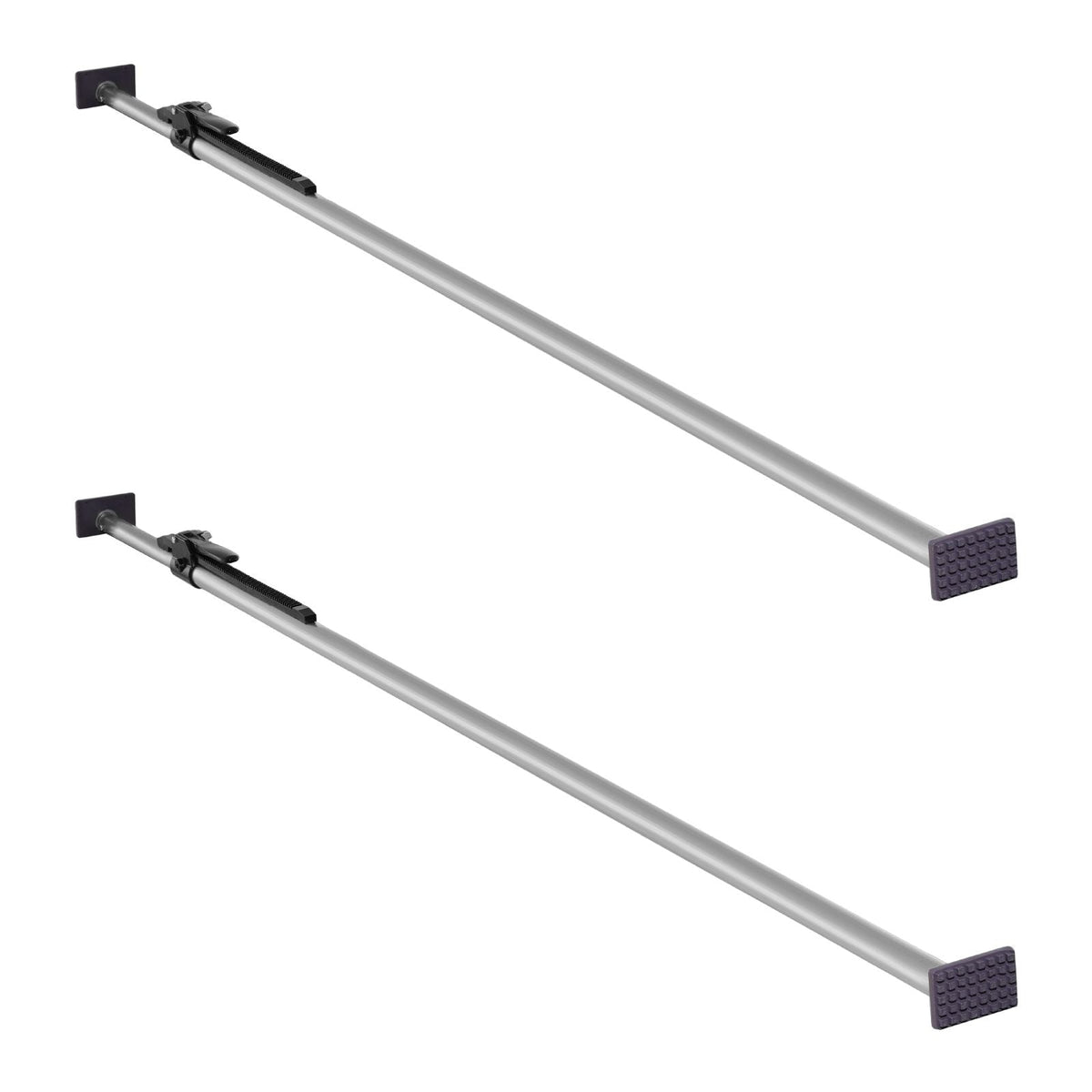 Cargo Bar, Ratcheting Cargo Bar Adjustable from 89" to 104", Heavy-duty Steel Cargos Stabilizer with Non-Slip Foot Pads, Truck Bed Load Lock Bars for Box Trucks, Semi-Trailers, Trailers (2PCS)
