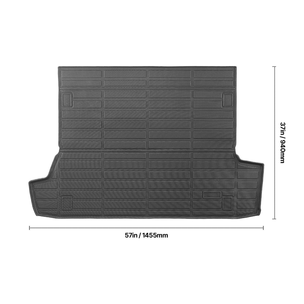 Cargo Mat Compatible with Toyota 4Runner 7 Seater 2010-2024 without Sliding Tray, Precise Fit Trunk Mat for SUVs, TPE Trunk Protector Replacement, Black (1PCS)
