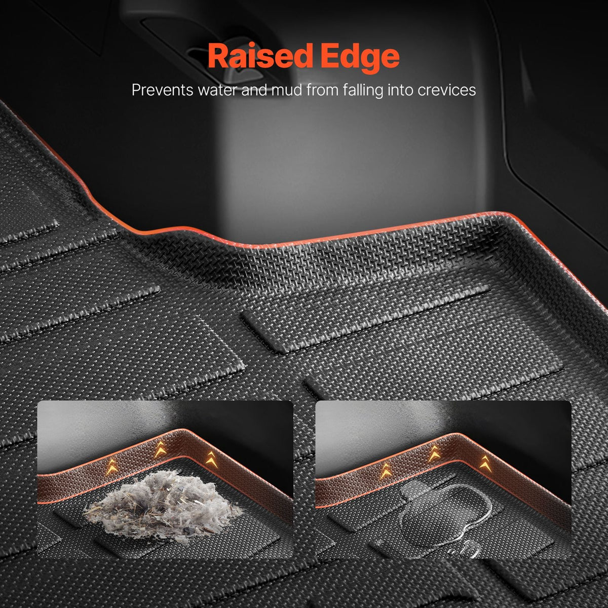 Cargo Mat Compatible with Toyota 4Runner 7 Seater 2010-2024 without Sliding Tray, Precise Fit Trunk Mat for SUVs, TPE Trunk Protector Replacement, Black (1PCS)