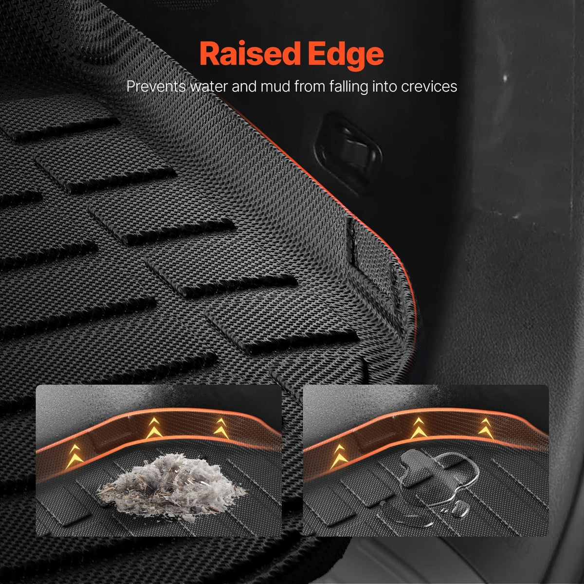 Cargo Mats Compatible with Hyundai Palisade 2020-2024, Custom Fit TPE Cargo Liner Set for SUVs, Trunk and Rear Back Seat Protector Replacement, Black, Trunk Mat and Backrest Mats