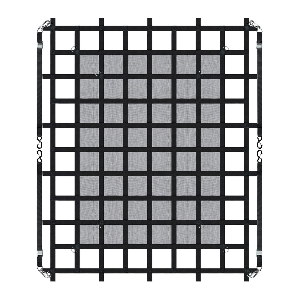 Cargo Net, 72 in x 57 in, Heavy Duty Truck Cargo Net for Truck Bed, 4 Adjustable Straps with Carabiners & S-Hooks, Wear-resistant & Weather-proof, Suitable for Pickup, Truck, Jeep, SUV, Boat