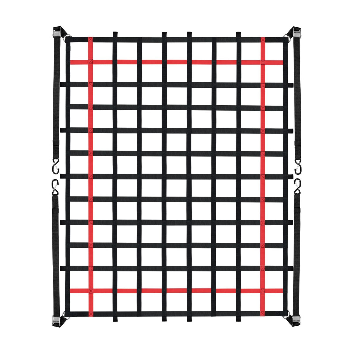 Cargo Net, 96 in x 72 in, Heavy Duty Truck Cargo Net for Truck Bed, 4 Adjustable Straps with Buckles and S-Hooks, Wear-resistant & Weather-proof, Suitable for Pickup, Truck, Jeep, SUV, Boat