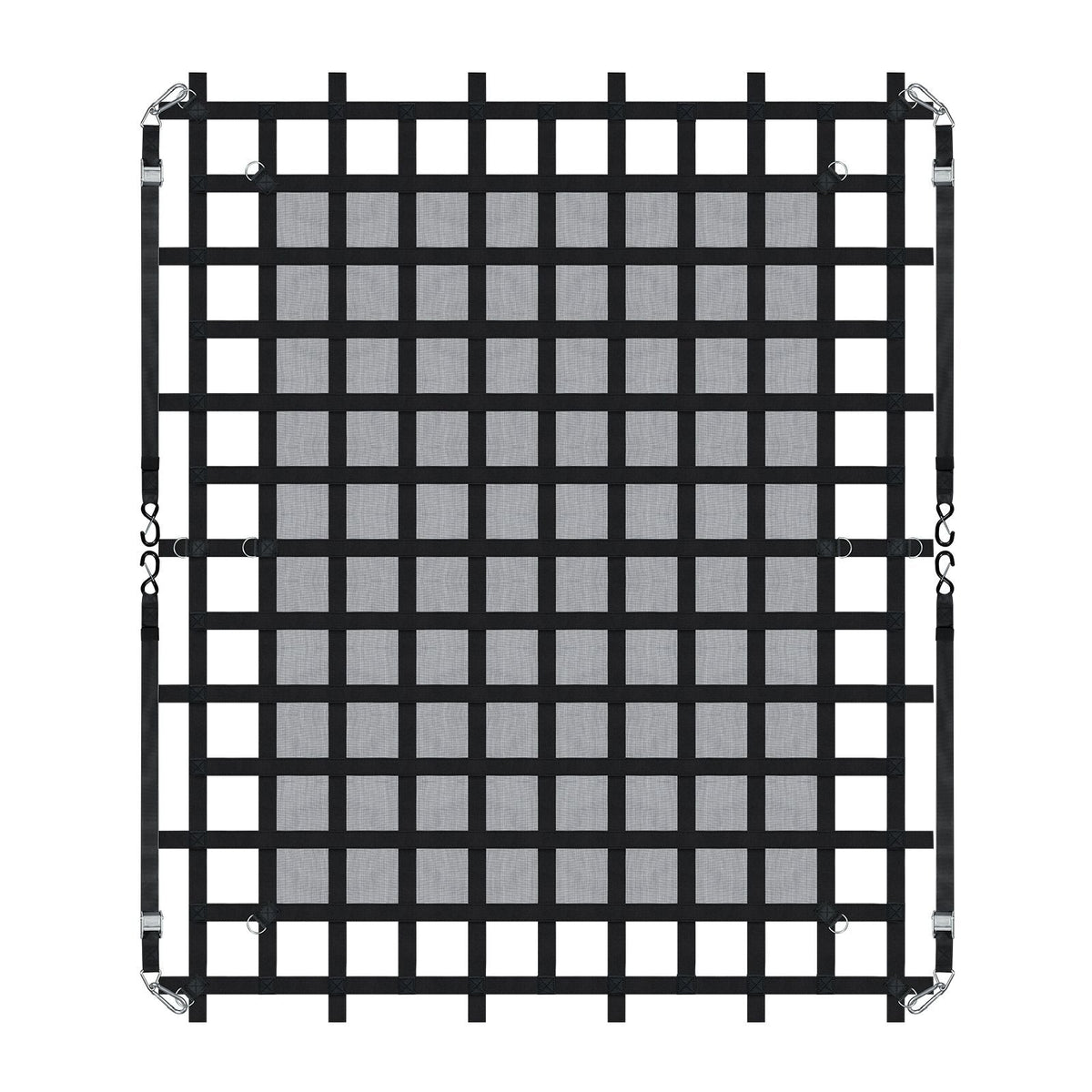Cargo Net, 96 in x 81 in, Heavy Duty Truck Cargo Net for Truck Bed, 4 Adjustable Straps with Carabiners & S-Hooks, Wear-resistant & Weather-proof, Suitable for Pickup, Truck, Jeep, SUV, Boat