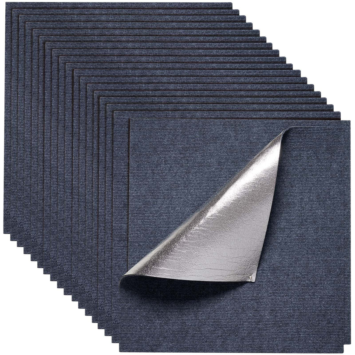 Carpet Tiles 24x24 inch, 15 Pack Peel and Stick Carpet Square Rug, Self Adhesive Commercial Floor Soft Padded for Seamless Cover 60sq.ft², Easy DIY Replacement for Living Room Office,Gray