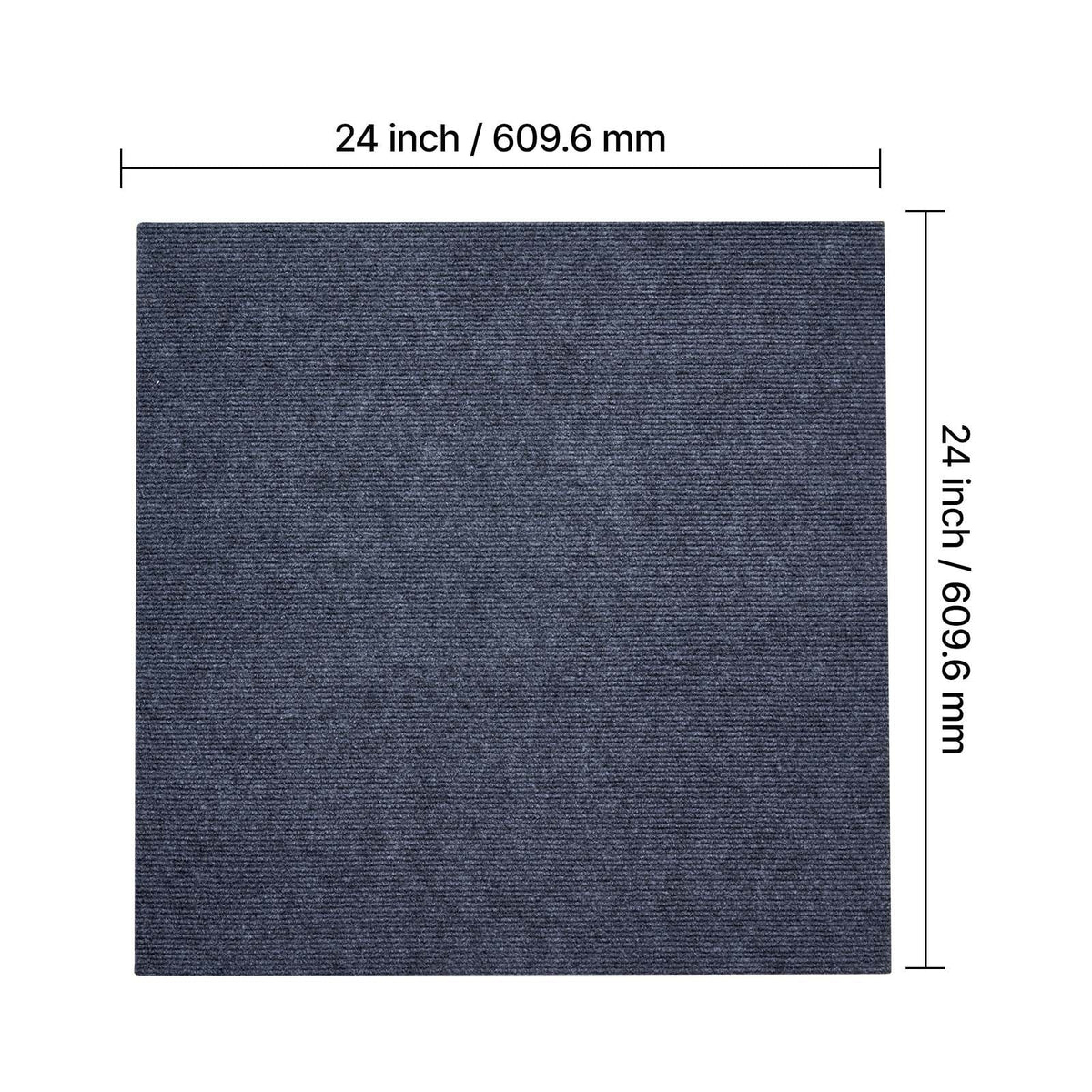 Carpet Tiles 24x24 inch, 15 Pack Peel and Stick Carpet Square Rug, Self Adhesive Commercial Floor Soft Padded for Seamless Cover 60sq.ft², Easy DIY Replacement for Living Room Office,Gray