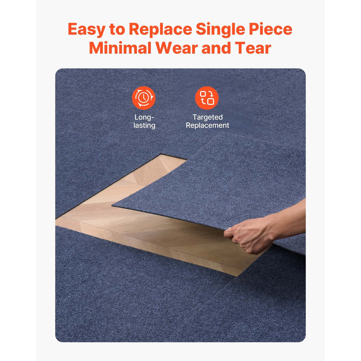 Carpet Tiles 24x24 inch, 15 Pack Peel and Stick Carpet Square Rug, Self Adhesive Commercial Floor Soft Padded for Seamless Cover 60sq.ft², Easy DIY Replacement for Living Room Office,Gray