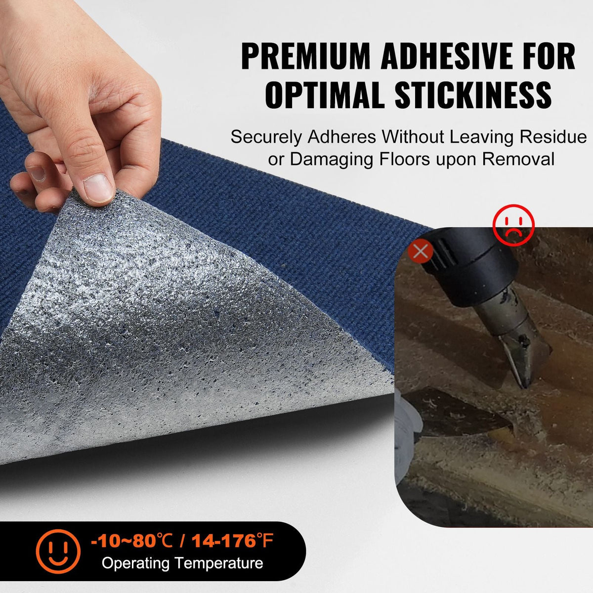 Carpet Tiles Peel and Stick, 24' x 24' Squares Self Adhesive Carpet Floor Tile, Soft Padded Carpet Tiles, Easy Install DIY for Bedroom Living Room Indoor Outdoor (15Tiles, Dark Blue)