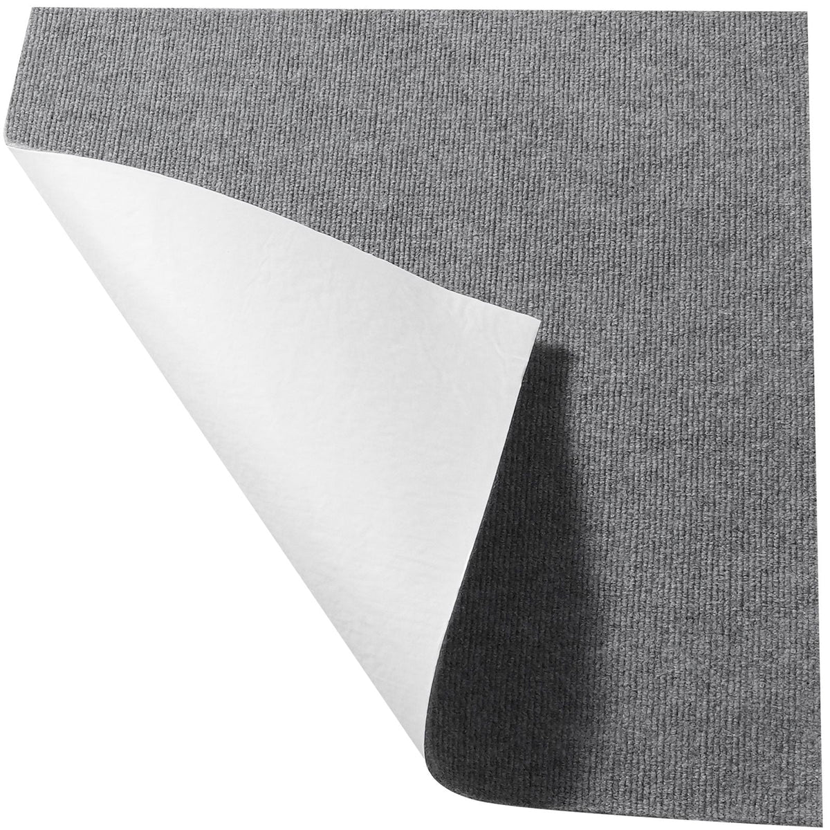 Carpet Tiles Peel and Stick, 24' x 24' Squares Self Adhesive Carpet Floor Tile, Soft Padded Carpet Tiles, Easy Install DIY for Bedroom Living Room Indoor Outdoor (9Tiles, Light Gray)