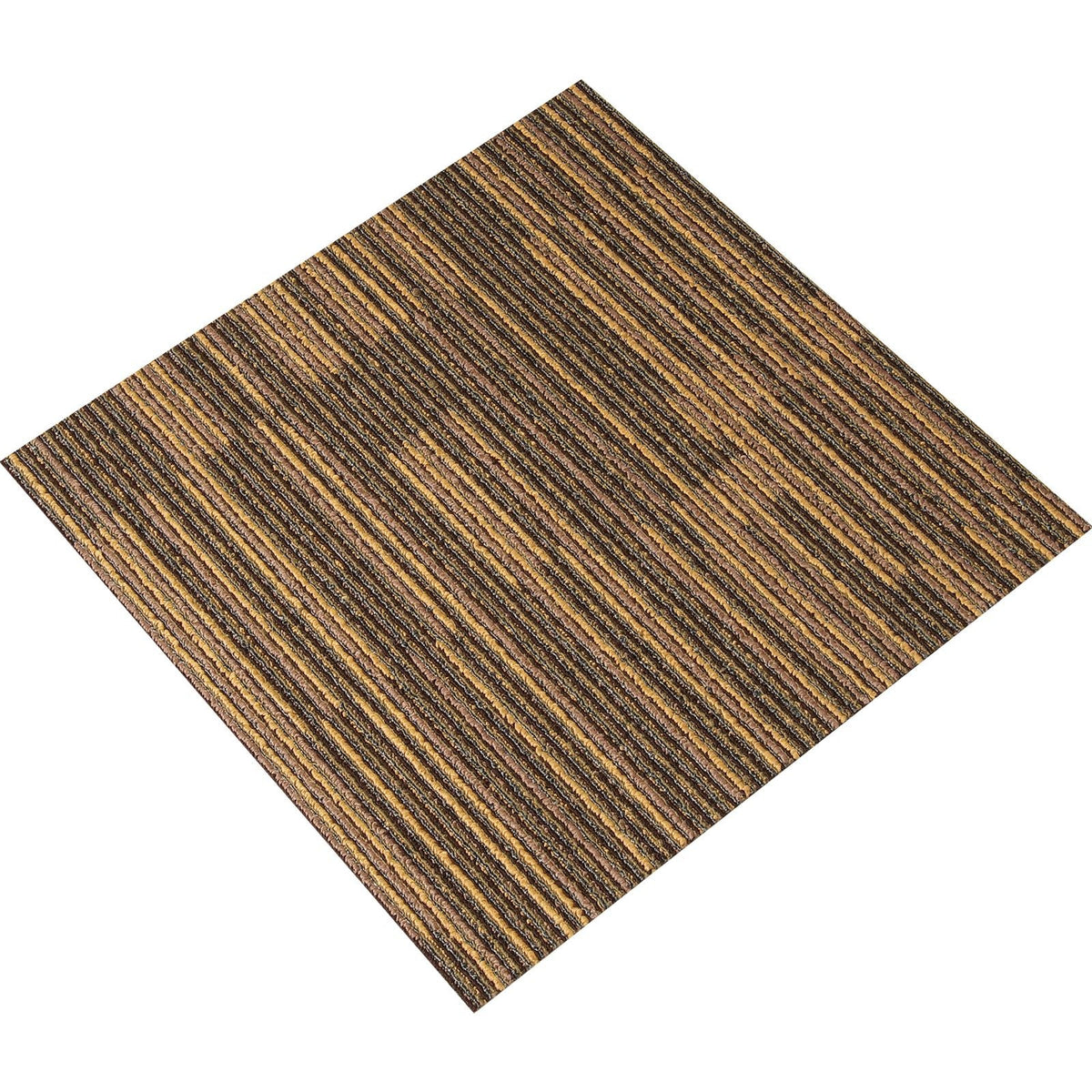 Carpet Tiles Reusable, 20"x 20"Carpet Squares With Padding Attached, Soft Padded Carpet Tiles, Easy Install DIY for Bedroom Living Room (12Tiles, Mixed Brown)