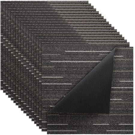Carpet Tiles Reusable 24x24 inch, 24 PCS Modular Carpet Square Rug, Commercial Floor Soft Padded for Seamless Cover 96sq.ft, Easy DIY Replacement for Living Room Bedroom Office Indoor,Gray
