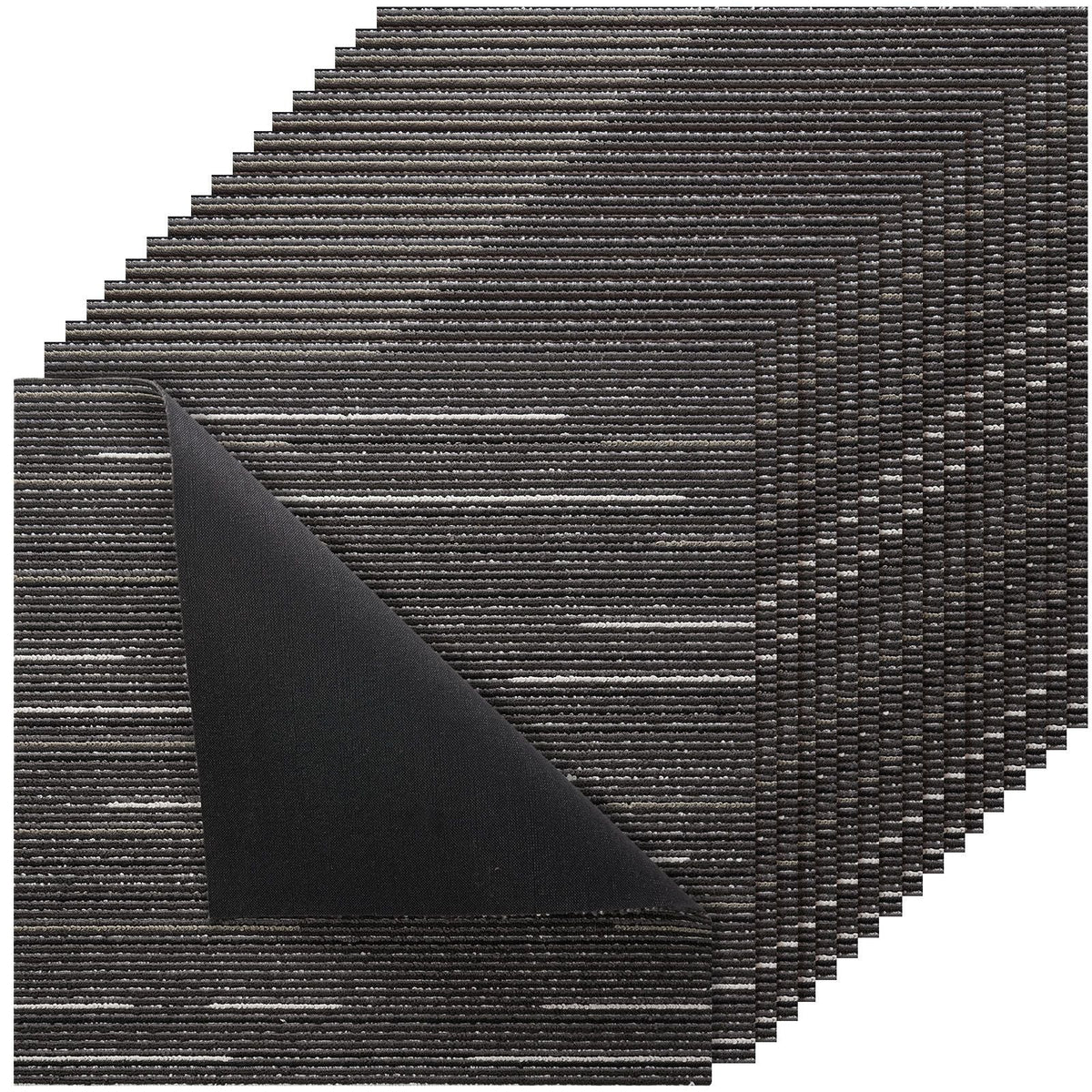 Carpet Tiles Reusable 24x24 inch, 24 PCS Modular Carpet Square Rug, Commercial Floor Soft Padded for Seamless Cover 96sq.ft, Easy DIY Replacement for Living Room Bedroom Office Indoor,Gray